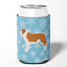 Load image into Gallery viewer, Winter Snowflake Saint Bernard Can or Bottle Hugger BB3576CC