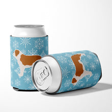 Load image into Gallery viewer, Winter Snowflake Saint Bernard Can or Bottle Hugger BB3576CC