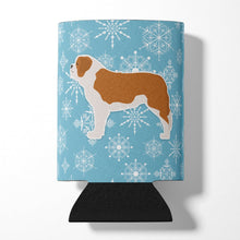 Load image into Gallery viewer, Winter Snowflake Saint Bernard Can or Bottle Hugger BB3576CC