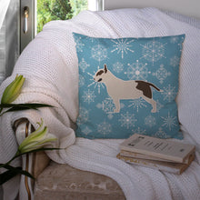 Load image into Gallery viewer, Winter Snowflake Bull Terrier Throw Pillow - 14x14 Decorative Pillow – Art for Your Home &amp; Patio BB3578PW1414