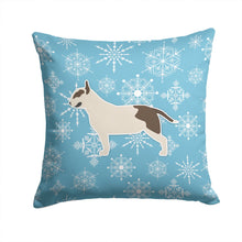 Load image into Gallery viewer, Winter Snowflake Bull Terrier Throw Pillow - 14x14 Decorative Pillow – Art for Your Home &amp; Patio BB3578PW1414