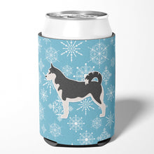Load image into Gallery viewer, Winter Snowflake Siberian Husky Can or Bottle Hugger BB3580CC
