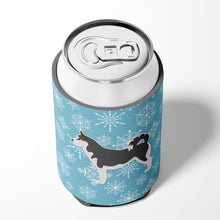 Load image into Gallery viewer, Winter Snowflake Siberian Husky Can or Bottle Hugger BB3580CC