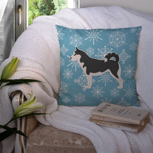 Load image into Gallery viewer, Winter Snowflake Siberian Husky Throw Pillow - 14x14 Decorative Pillow – Art for Your Home &amp; Patio BB3580PW1414