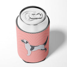 Load image into Gallery viewer, English Setter Checkerboard Pink Can or Bottle Hugger BB3581CC