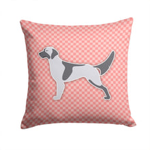 Load image into Gallery viewer, English Setter Checkerboard Pink Throw Pillow - 14x14 Decorative Pillow – Art for Your Home &amp; Patio BB3581PW1414