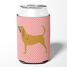 Load image into Gallery viewer, Bloodhound Checkerboard Pink Can or Bottle Hugger BB3584CC