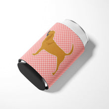 Load image into Gallery viewer, Bloodhound Checkerboard Pink Can or Bottle Hugger BB3584CC
