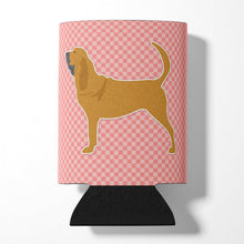 Load image into Gallery viewer, Bloodhound Checkerboard Pink Can or Bottle Hugger BB3584CC
