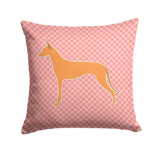 Load image into Gallery viewer, Pharaoh Hound Checkerboard Pink Throw Pillow - 14x14 Decorative Pillow – Art for Your Home &amp; Patio BB3588PW1414