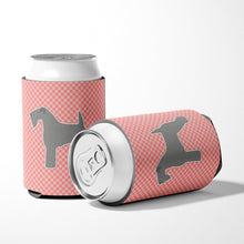 Load image into Gallery viewer, Kerry Blue Terrier Checkerboard Pink Can or Bottle Hugger BB3592CC