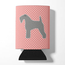 Load image into Gallery viewer, Kerry Blue Terrier Checkerboard Pink Can or Bottle Hugger BB3592CC