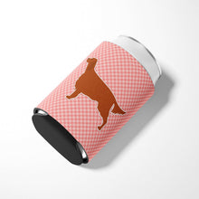 Load image into Gallery viewer, Irish Setter Checkerboard Pink Can or Bottle Hugger BB3593CC