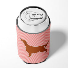 Load image into Gallery viewer, Irish Setter Checkerboard Pink Can or Bottle Hugger BB3593CC