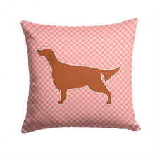 Load image into Gallery viewer, Irish Setter Checkerboard Pink Throw Pillow - 14x14 Decorative Pillow – Art for Your Home &amp; Patio BB3593PW1414