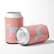 Load image into Gallery viewer, Bedlington Terrier Checkerboard Pink Can or Bottle Hugger BB3594CC