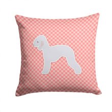 Load image into Gallery viewer, Bedlington Terrier Checkerboard Pink Throw Pillow - 14x14 Decorative Pillow – Art for Your Home &amp; Patio BB3594PW1414