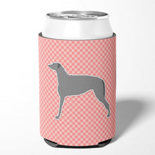 Load image into Gallery viewer, Scottish Deerhound Checkerboard Pink Can or Bottle Hugger BB3596CC