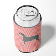 Load image into Gallery viewer, Scottish Deerhound Checkerboard Pink Can or Bottle Hugger BB3596CC