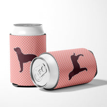 Load image into Gallery viewer, American Water Spaniel Checkerboard Pink Can or Bottle Hugger BB3601CC