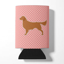 Load image into Gallery viewer, Golden Retriever Checkerboard Pink Can or Bottle Hugger BB3604CC