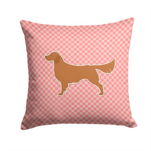 Load image into Gallery viewer, Golden Retriever Checkerboard Pink Throw Pillow - 14x14 Decorative Pillow – Art for Your Home &amp; Patio BB3604PW1414