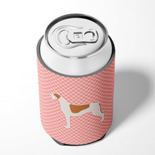 Load image into Gallery viewer, Greyhound Checkerboard Pink Can or Bottle Hugger BB3605CC
