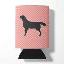 Load image into Gallery viewer, Black Labrador Retriever Checkerboard Pink Can or Bottle Hugger BB3608CC