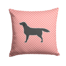Load image into Gallery viewer, Black Labrador Retriever Checkerboard Pink Throw Pillow - 14x14 Decorative Pillow – Art for Your Home &amp; Patio BB3608PW1414