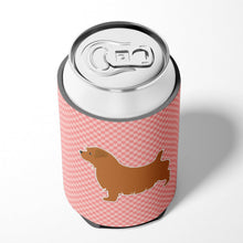 Load image into Gallery viewer, Norfolk Terrier Checkerboard Pink Can or Bottle Hugger BB3609CC