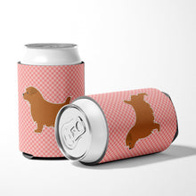 Load image into Gallery viewer, Norfolk Terrier Checkerboard Pink Can or Bottle Hugger BB3609CC