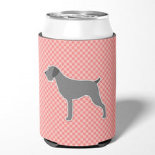 Load image into Gallery viewer, German Wirehaired Pointer Checkerboard Pink Can or Bottle Hugger BB3611CC