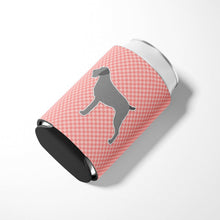 Load image into Gallery viewer, German Wirehaired Pointer Checkerboard Pink Can or Bottle Hugger BB3611CC