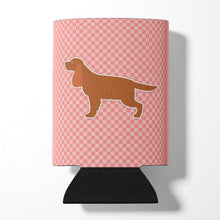 Load image into Gallery viewer, English Cocker Spaniel Checkerboard Pink Can or Bottle Hugger BB3612CC