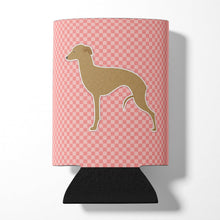Load image into Gallery viewer, Italian Greyhound Checkerboard Pink Can or Bottle Hugger BB3614CC