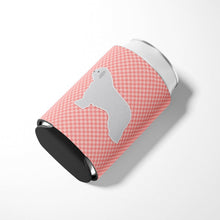 Load image into Gallery viewer, Spanish Water Dog Checkerboard Pink Can or Bottle Hugger BB3615CC