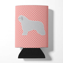 Load image into Gallery viewer, Spanish Water Dog Checkerboard Pink Can or Bottle Hugger BB3615CC