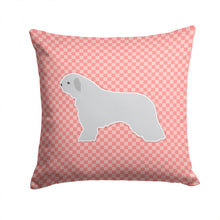 Load image into Gallery viewer, Spanish Water Dog Checkerboard Pink Throw Pillow - 14x14 Decorative Pillow – Art for Your Home &amp; Patio BB3615PW1414