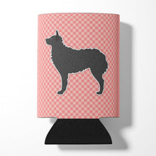Load image into Gallery viewer, Croatian Sheepdog Checkerboard Pink Can or Bottle Hugger BB3621CC