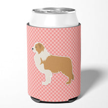Load image into Gallery viewer, Red Border Collie Checkerboard Pink Can or Bottle Hugger BB3622CC