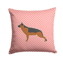 Load image into Gallery viewer, German Shepherd Checkerboard Pink Throw Pillow - 14x14 Decorative Pillow – Art for Your Home &amp; Patio BB3624PW1414