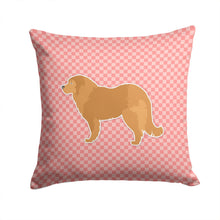 Load image into Gallery viewer, Caucasian Shepherd Dog Checkerboard Pink Throw Pillow - 14x14 Decorative Pillow – Art for Your Home &amp; Patio BB3625PW1414