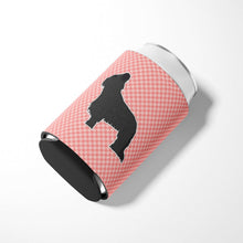 Load image into Gallery viewer, Briard Checkerboard Pink Can or Bottle Hugger BB3626CC