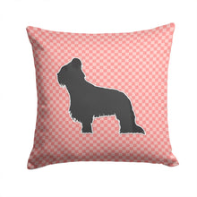 Load image into Gallery viewer, Briard Checkerboard Pink Throw Pillow - 14x14 Decorative Pillow – Art for Your Home &amp; Patio BB3626PW1414