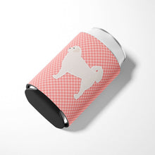 Load image into Gallery viewer, Polish Tatra Sheepdog Checkerboard Pink Can or Bottle Hugger BB3627CC