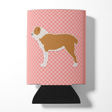 Load image into Gallery viewer, Central Asian Shepherd Dog Checkerboard Pink Can or Bottle Hugger BB3628CC