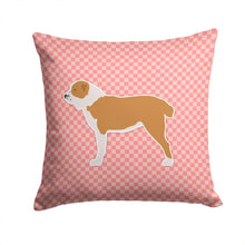 Load image into Gallery viewer, Central Asian Shepherd Dog Checkerboard Pink Throw Pillow - 14x14 Decorative Pillow – Art for Your Home &amp; Patio BB3628PW1414