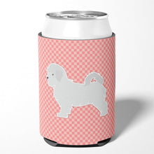 Load image into Gallery viewer, Maltese Checkerboard Pink Can or Bottle Hugger BB3636CC