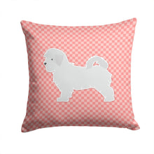 Load image into Gallery viewer, Maltese Checkerboard Pink Throw Pillow - 14x14 Decorative Pillow – Art for Your Home &amp; Patio BB3636PW1414