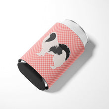 Load image into Gallery viewer, Japanese Chin Checkerboard Pink Can or Bottle Hugger BB3637CC